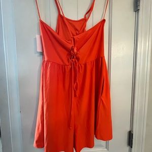 Orange Fluro tie romper🍊
